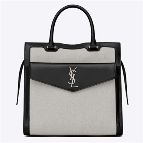 uptown large linen canvas ysl review